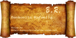 Benkovits Rafaella névjegykártya